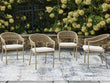 Orchard Beach Beige Outdoor Arm Chair with Cushion (Set of 4) - PCP373-601A