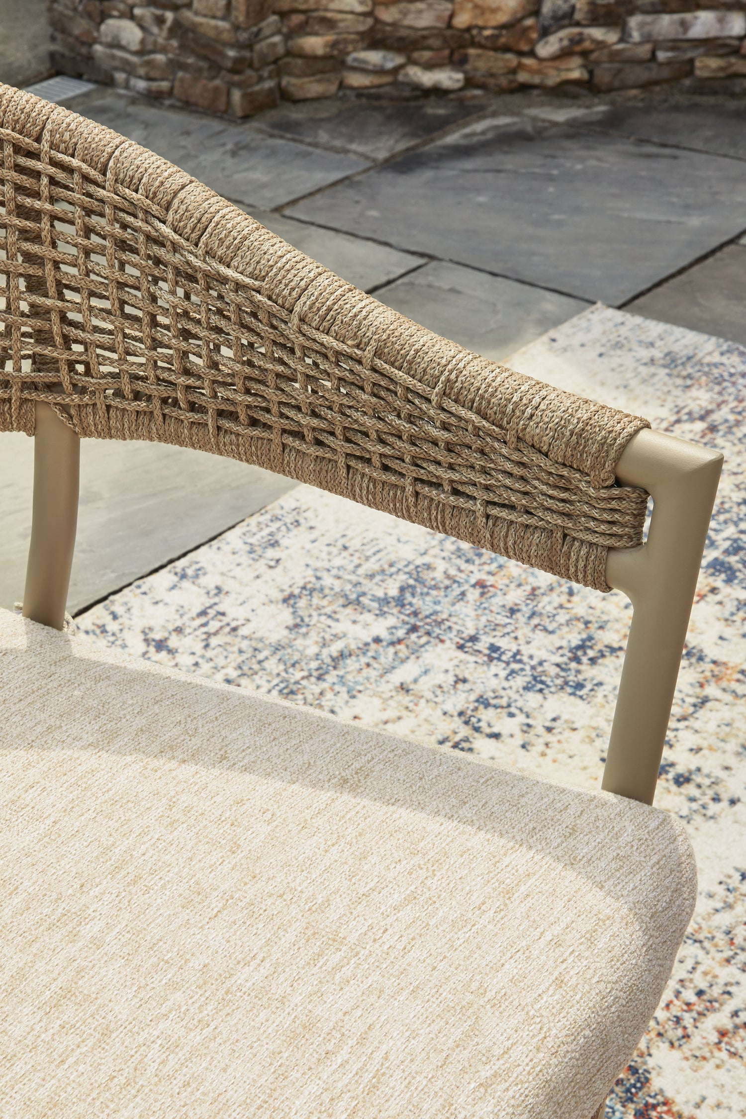 Orchard Beach Beige Outdoor Arm Chair with Cushion (Set of 4) - PCP373-601A