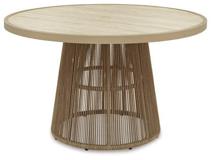 Orchard Beach Beige Outdoor Dining Table - PCP373P2