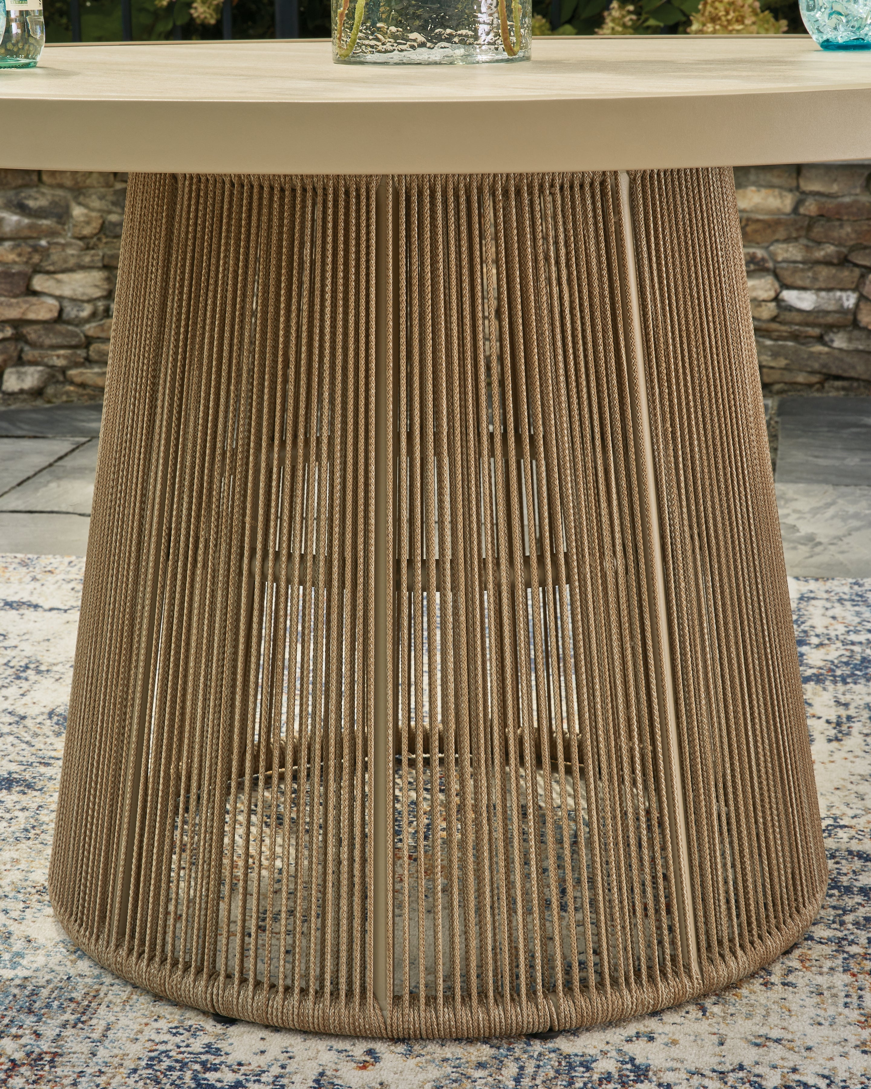 Orchard Beach Beige Outdoor Dining Table - PCP373P2