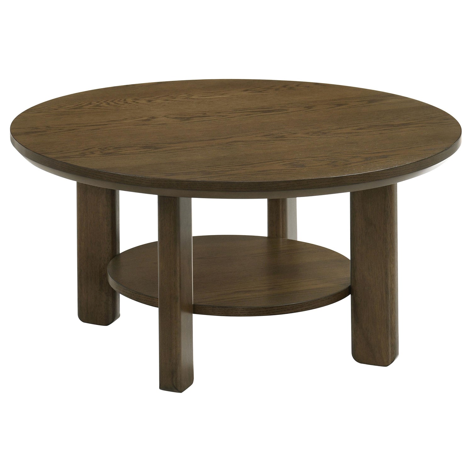 Ottowa 36-inch Round Wood Cocktail Coffee Table Brown - 706308