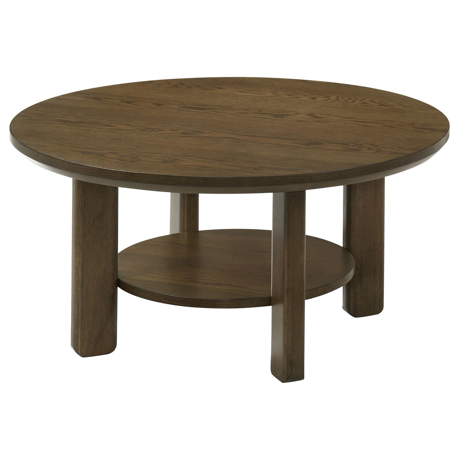 Ottowa 36-inch Round Wood Cocktail Coffee Table Brown - 706308