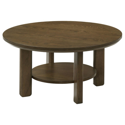 Ottowa 36-inch Round Wood Cocktail Coffee Table Brown - 706308