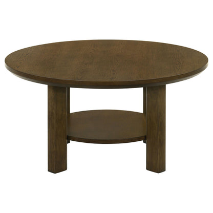 Ottowa 36-inch Round Wood Cocktail Coffee Table Brown - 706308