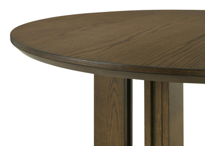 Ottowa 47-inch Round Wood Dining Table with Shelf Brown - 193660