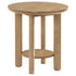 Ottowa Round Wood Side End Table with Shelf Light Oak - 706297