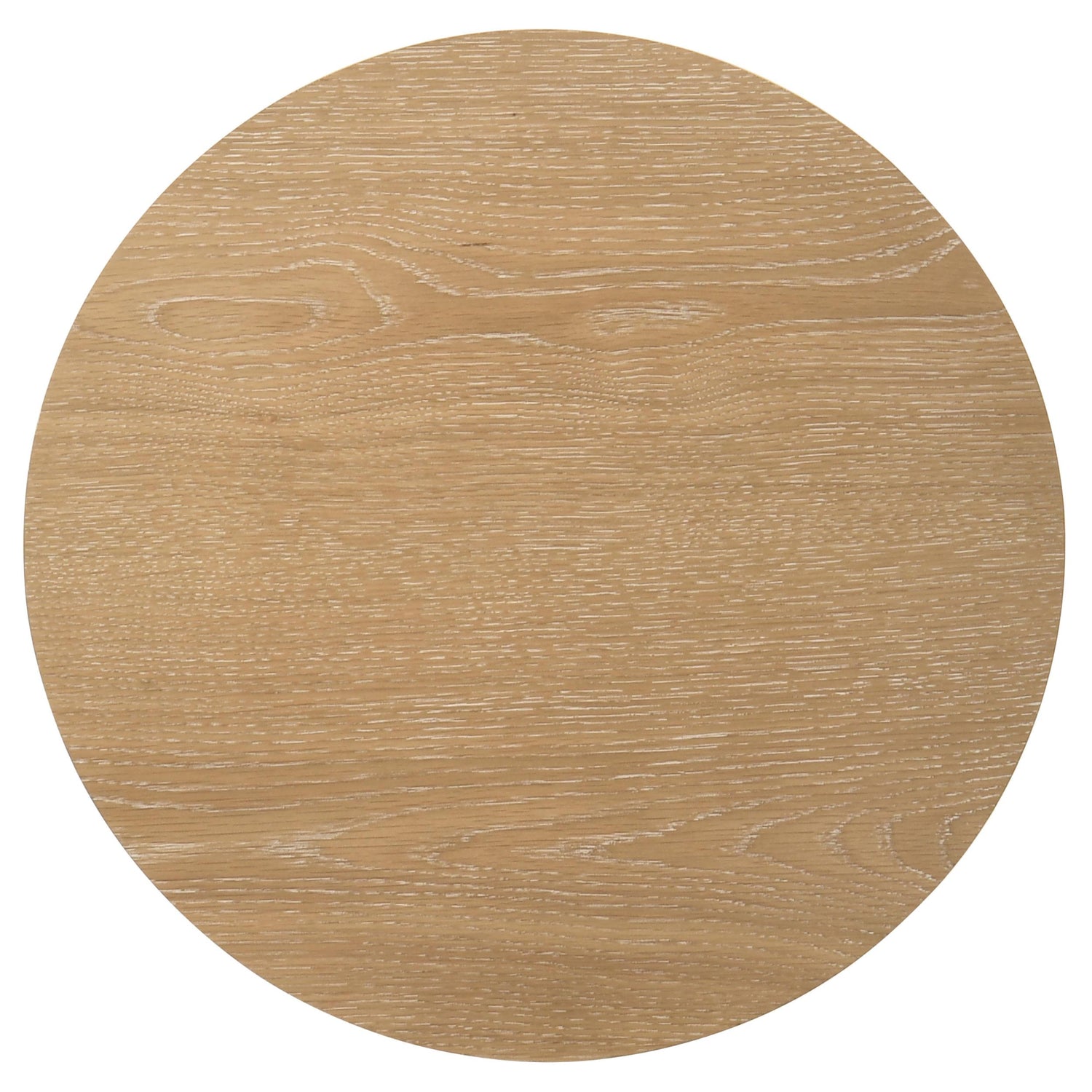 Ottowa Round Wood Side End Table with Shelf Light Oak - 706297