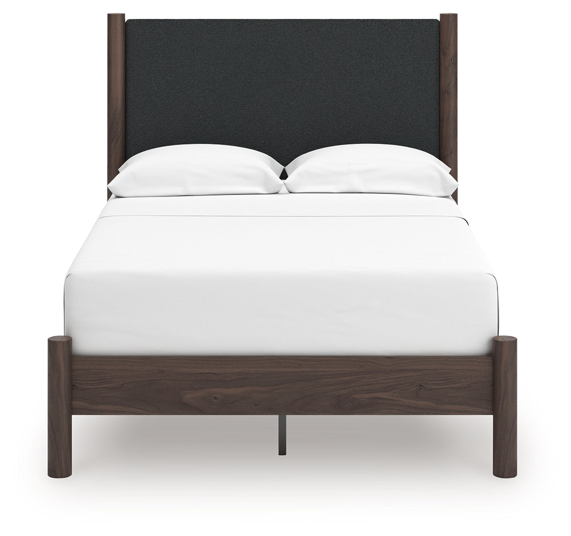 Pamytta Brown Full Upholstered Panel Platform Bed - PCB2614B10
