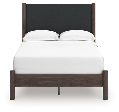 Pamytta Brown Full Upholstered Panel Platform Bed - PCB2614B10
