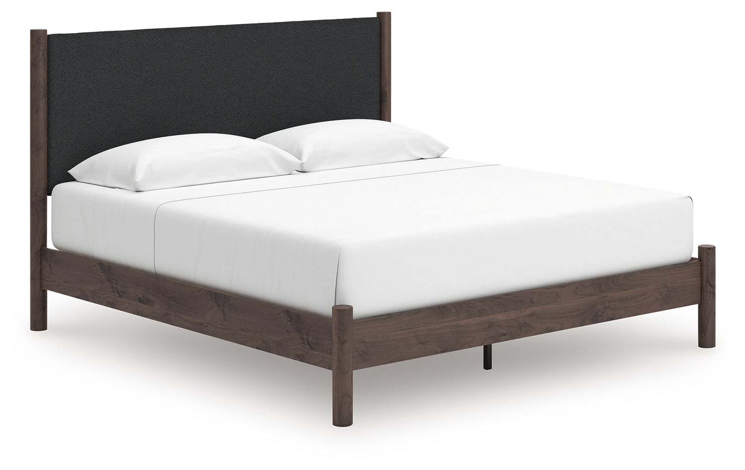 Pamytta Brown King Upholstered Panel Platform Bed - PCB2614B28