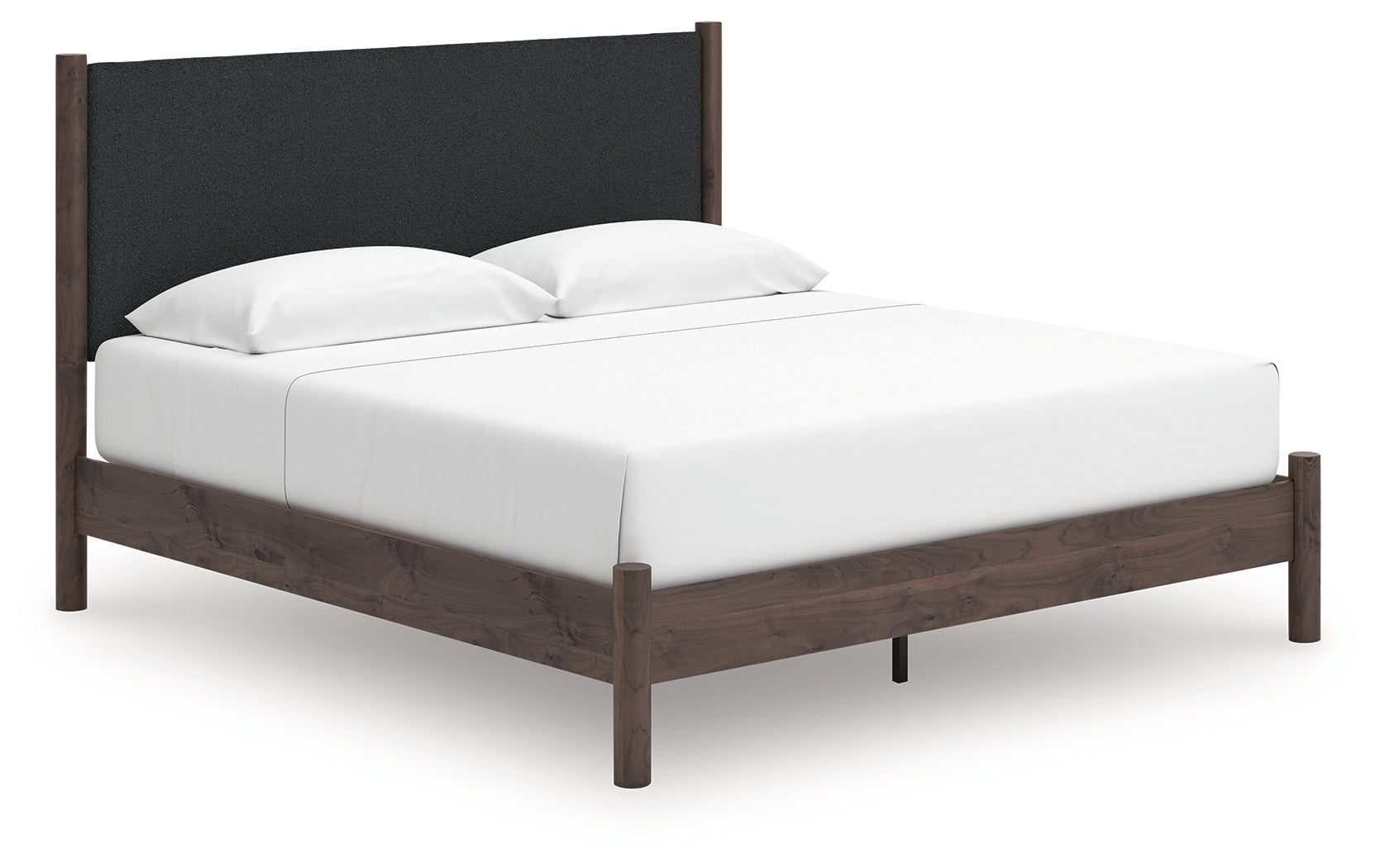 Pamytta Brown King Upholstered Panel Platform Bed - PCB2614B28