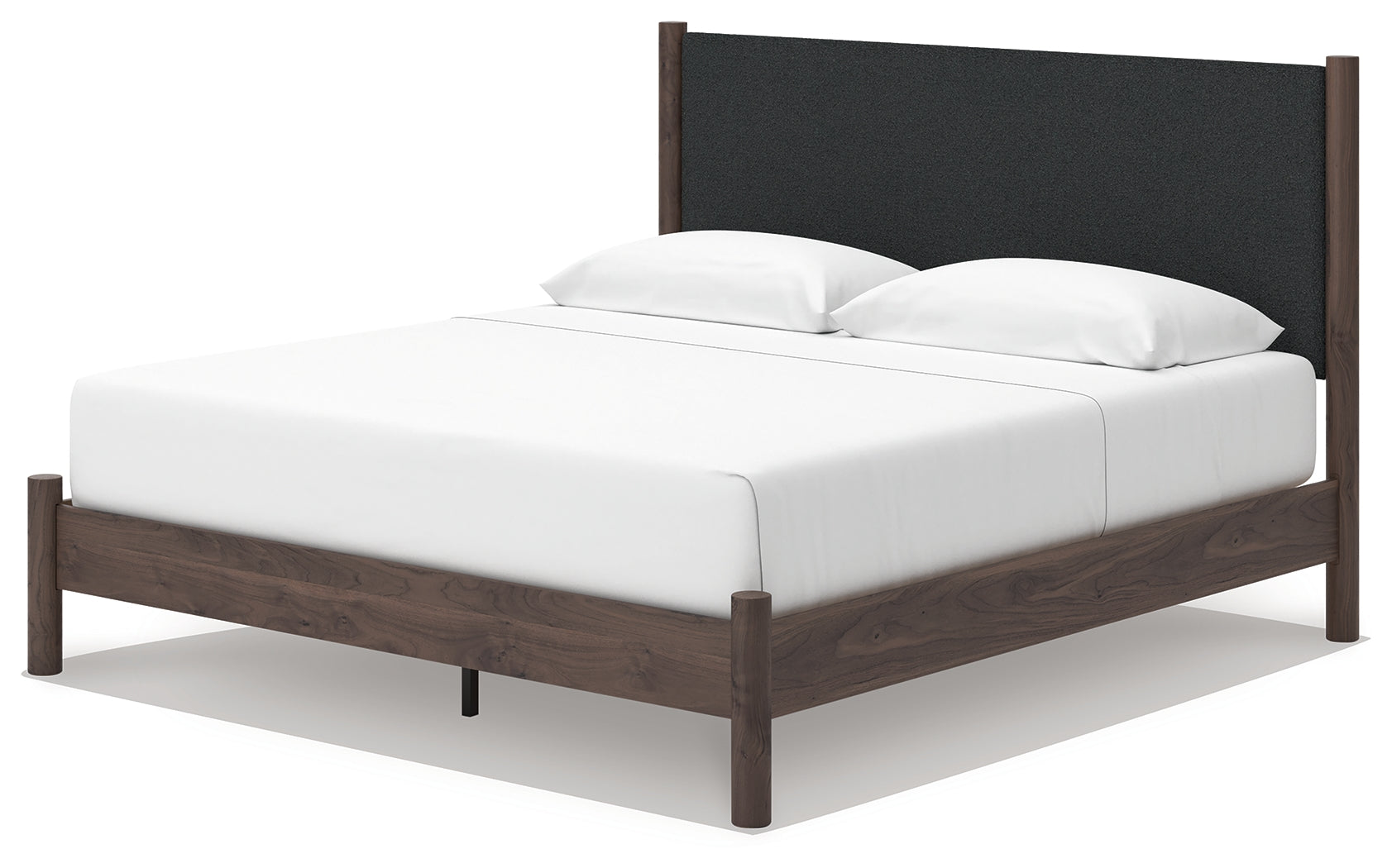 Pamytta Brown King Upholstered Panel Platform Bed - PCB2614B28
