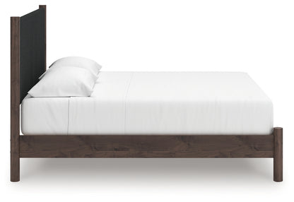 Pamytta Brown King Upholstered Panel Platform Bed - PCB2614B28