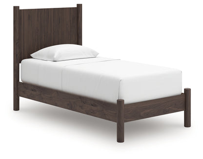 Pamytta Brown Twin Panel Platform Bed - PCB2614B2