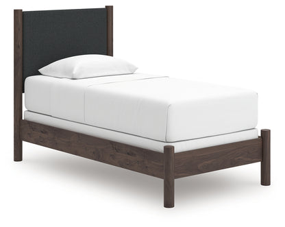 Pamytta Brown Twin Upholstered Panel Bed - PCB2614B20