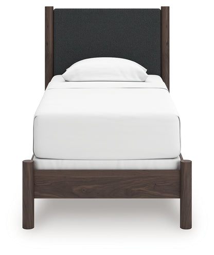 Pamytta Brown Twin Upholstered Panel Bed - PCB2614B20