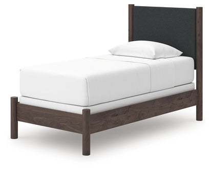 Pamytta Brown Twin Upholstered Panel Bed - PCB2614B20