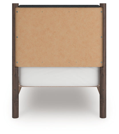 Pamytta Brown Twin Upholstered Panel Platform Bed - PCB2614B8