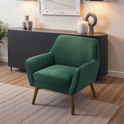 Panom Forest Green Velvet Lounge Chair - LCH00401914