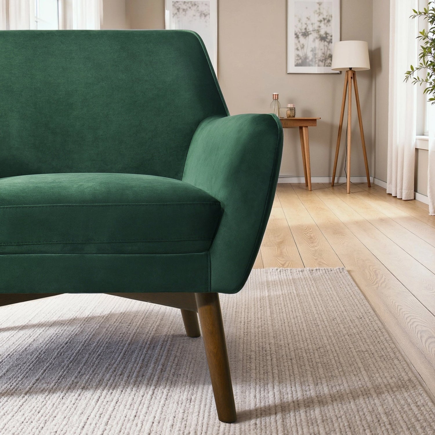 Panom Forest Green Velvet Lounge Chair - LCH00401914