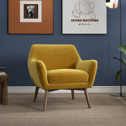 Panom Gold Velvet Lounge Chair - LCH00401911