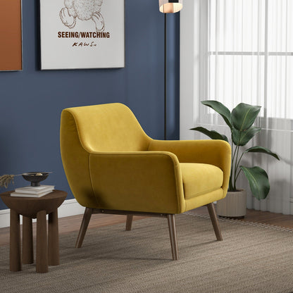 Panom Gold Velvet Lounge Chair - LCH00401911