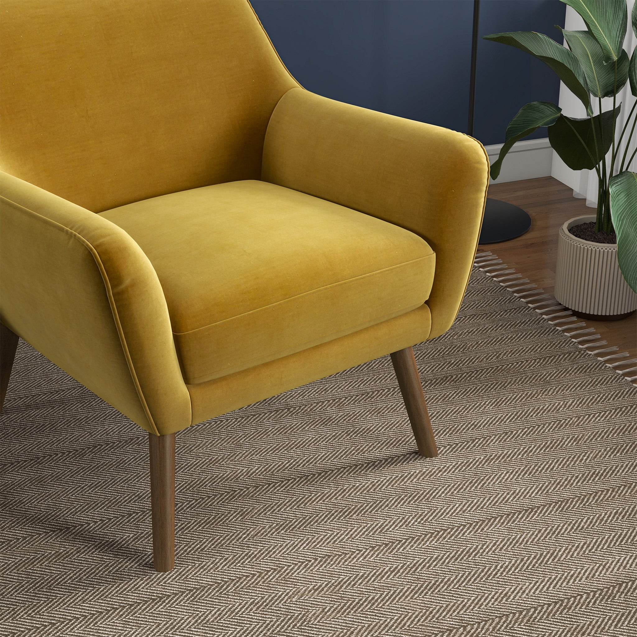 Panom Gold Velvet Lounge Chair - LCH00401911