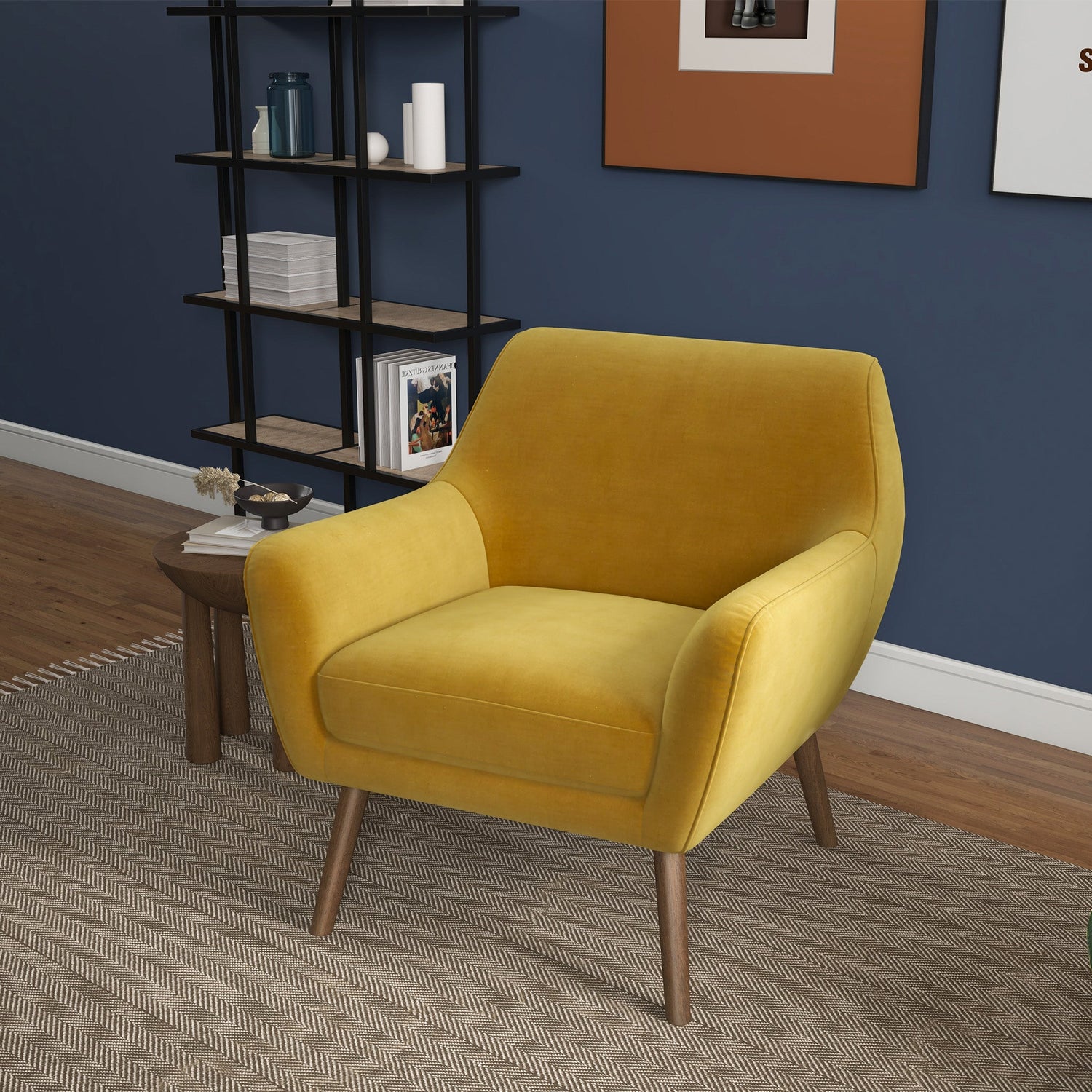 Panom Gold Velvet Lounge Chair - LCH00401911