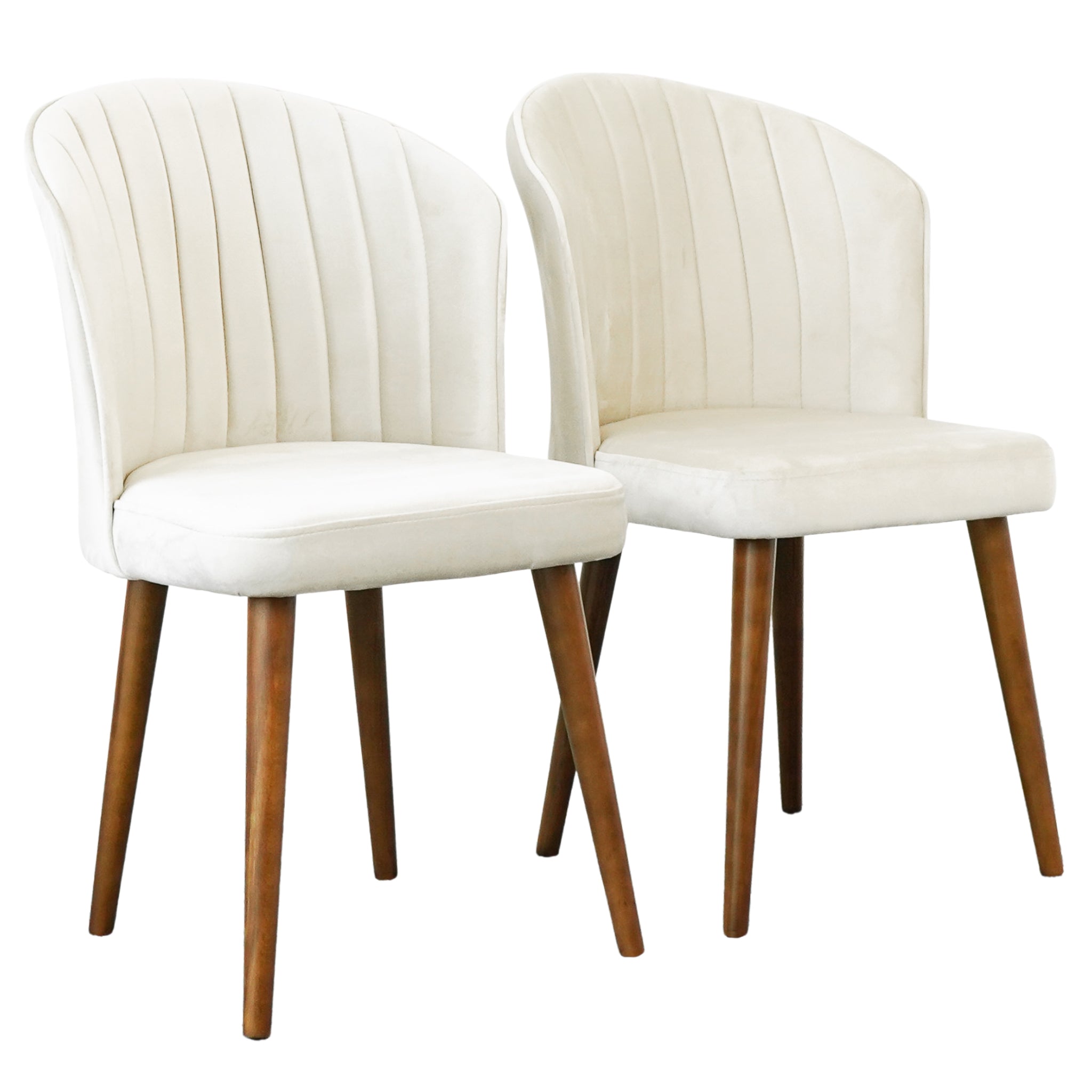 Parsons Dining Chair Set of 2 - Beige Velvet - DCH01704301
