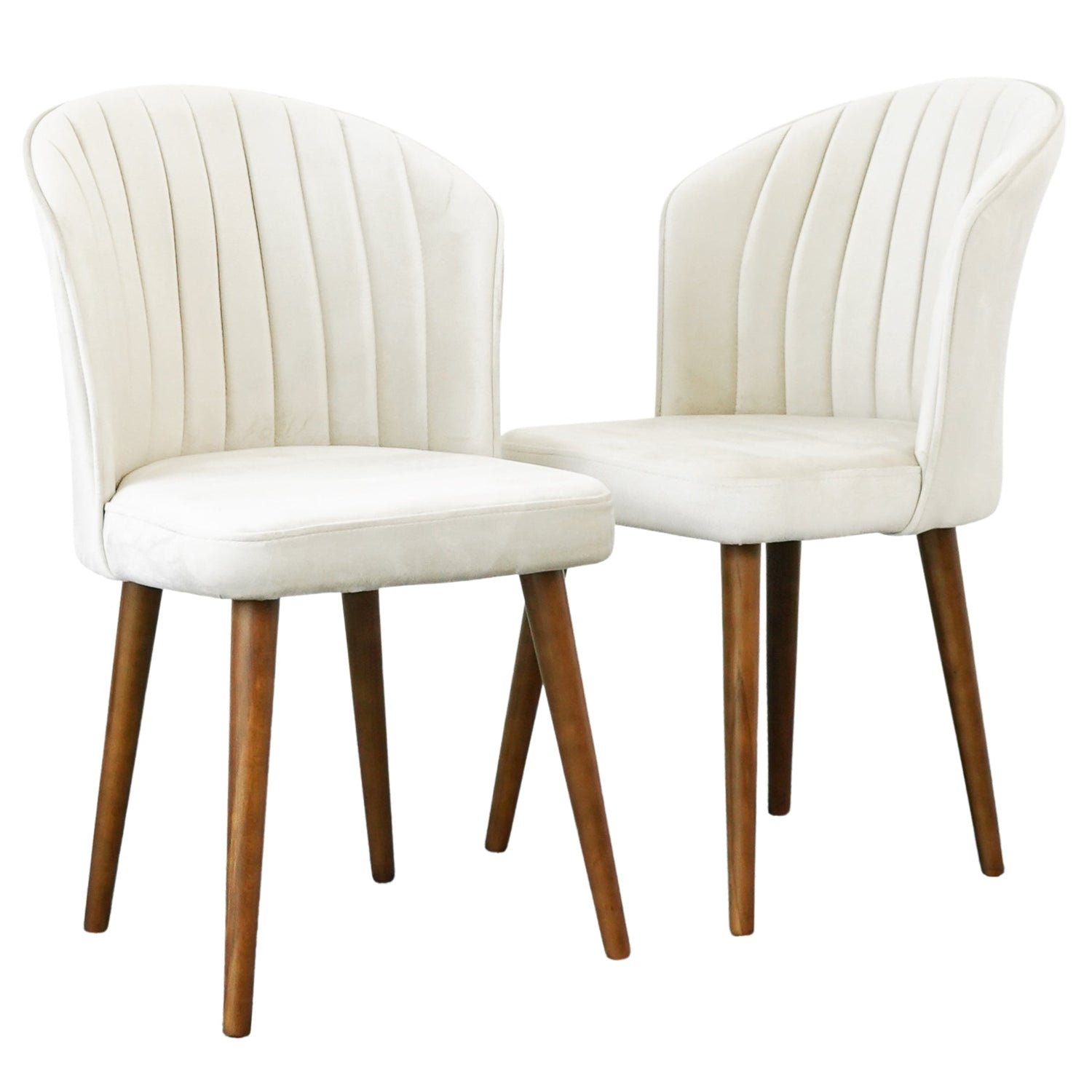 Parsons Dining Chair Set of 2 - Beige Velvet - DCH01704301