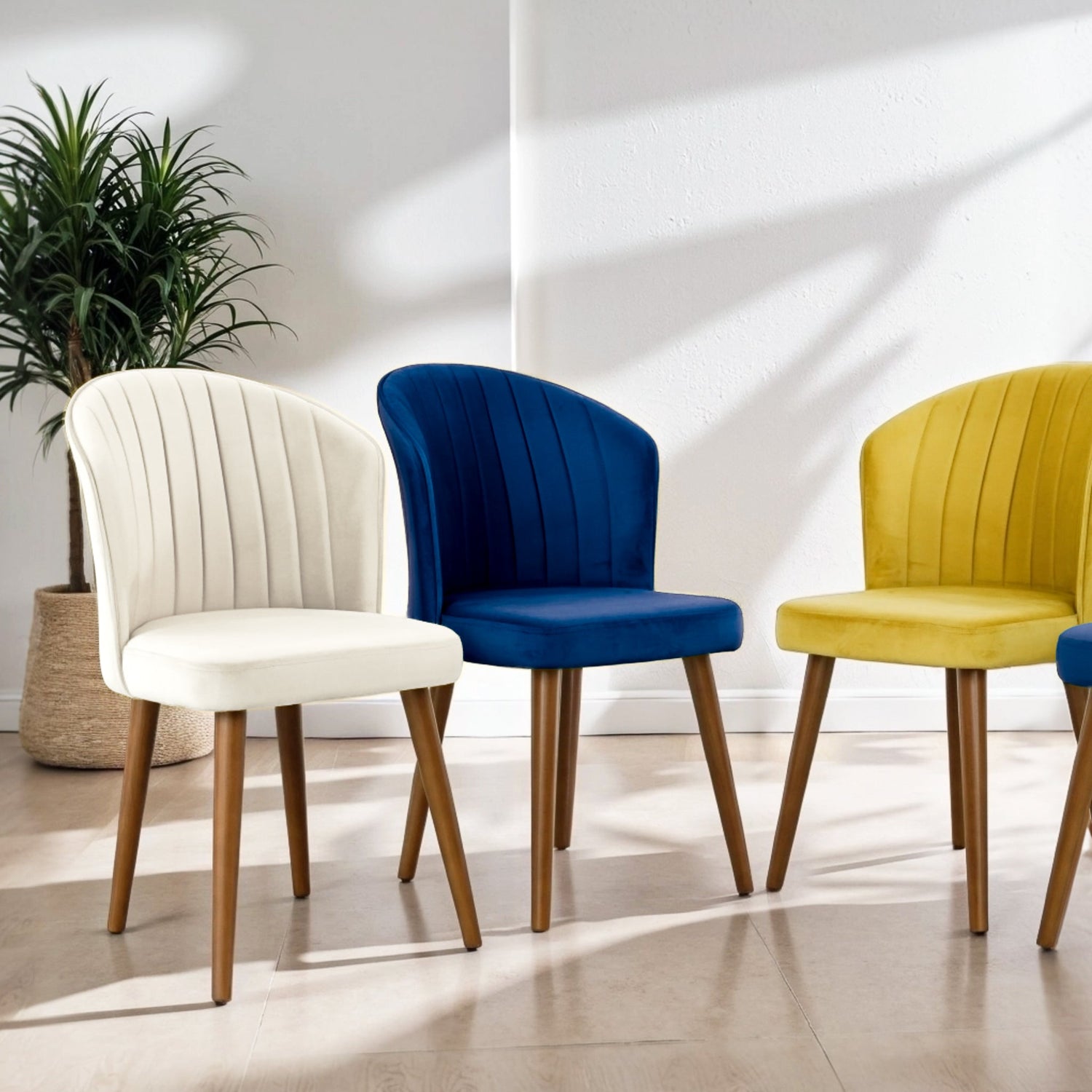 Parsons Dining Chair Set of 2 - Gold Velvet - DCH01704303