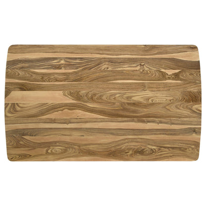 Partridge Natural Sheesham and Camel 7-Piece Rectangular Counter Height Dining Set from Coaster - Luna Furniture