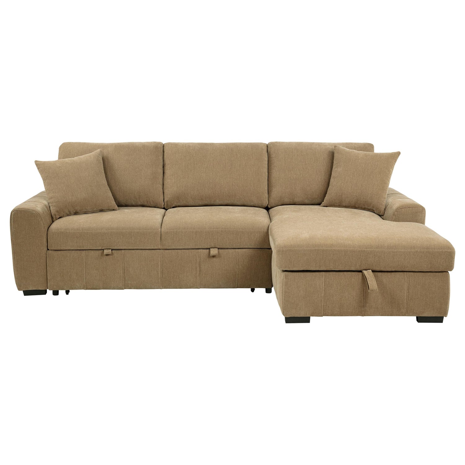 Pastrana Upholstered Sleeper Sectional Sofa Camel - 500348