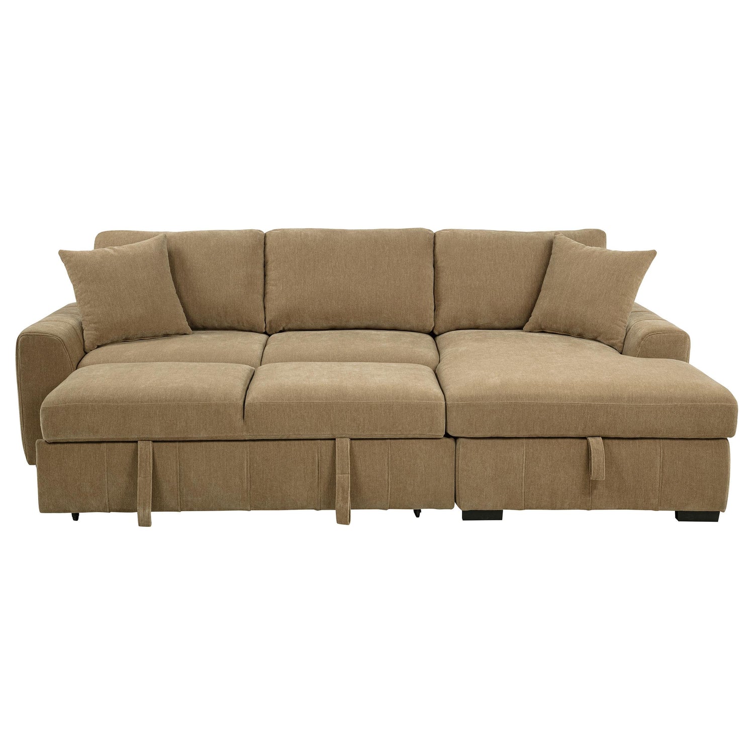 Pastrana Upholstered Sleeper Sectional Sofa Camel - 500348