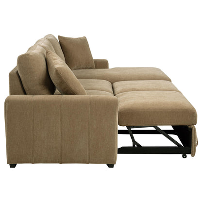 Pastrana Upholstered Sleeper Sectional Sofa Camel - 500348