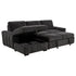 Pastrana Upholstered Sleeper Sectional Sofa Charcoal Grey - 500349