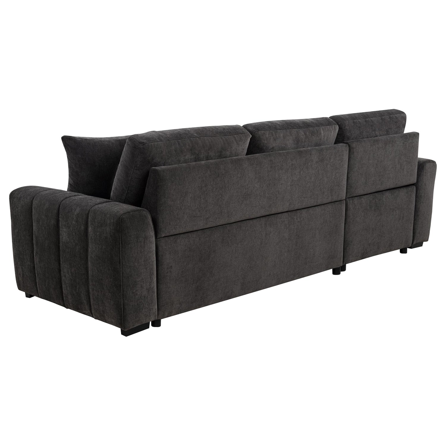 Pastrana Upholstered Sleeper Sectional Sofa Charcoal Grey - 500349