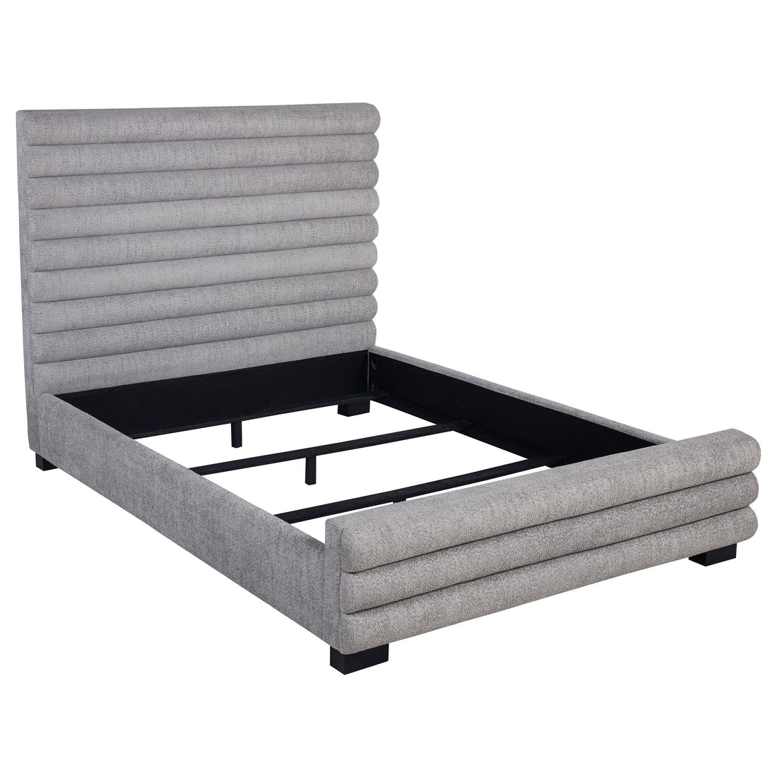 Patricia 58-inch Boucle Upholstered California King Bed Grey - 300719KW