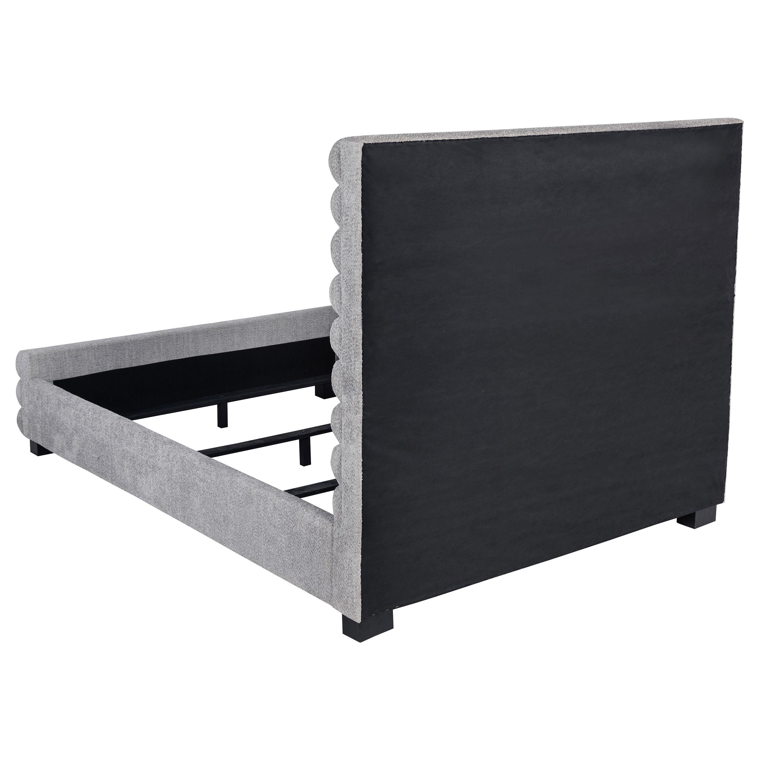 Patricia 58-inch Boucle Upholstered Queen Bed Grey - 300719Q