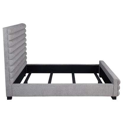 Patricia 58-inch Boucle Upholstered Queen Bed Grey - 300719Q