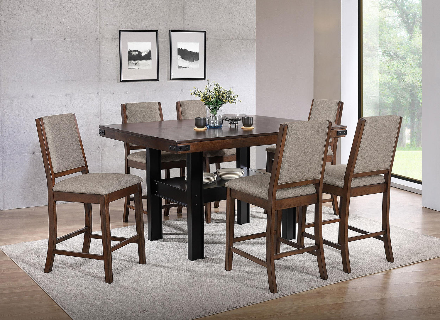 Patterson 7-piece Counter Height Dining Set Mango Oak - 108888-S7