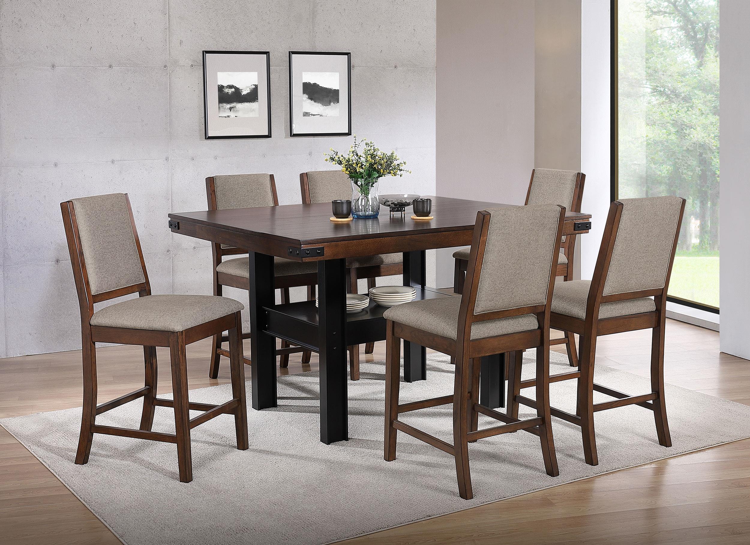 Patterson Upholstered Counter Chair Mango Oak (Set of 2) - 108889