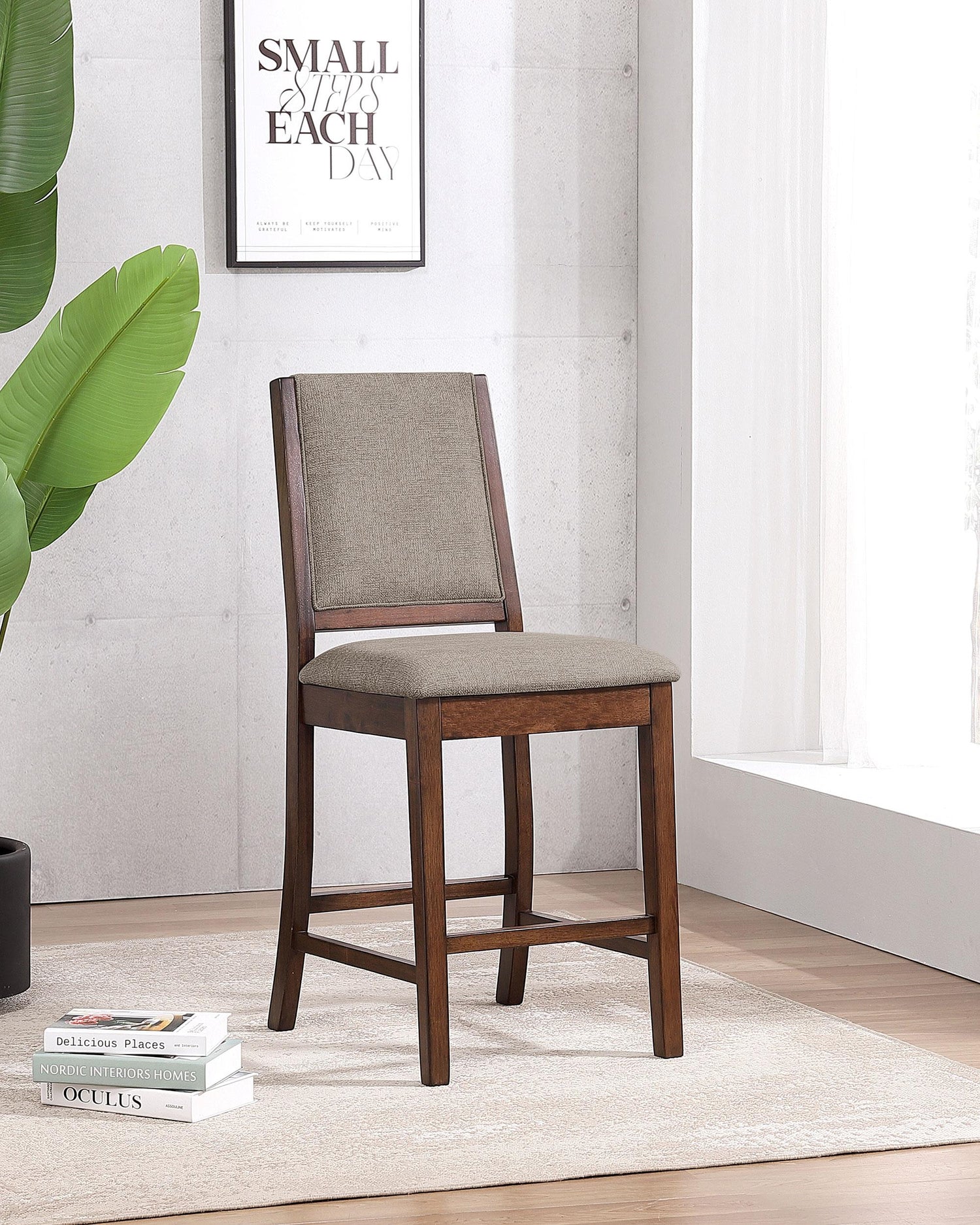 Patterson Upholstered Counter Chair Mango Oak (Set of 2) - 108889