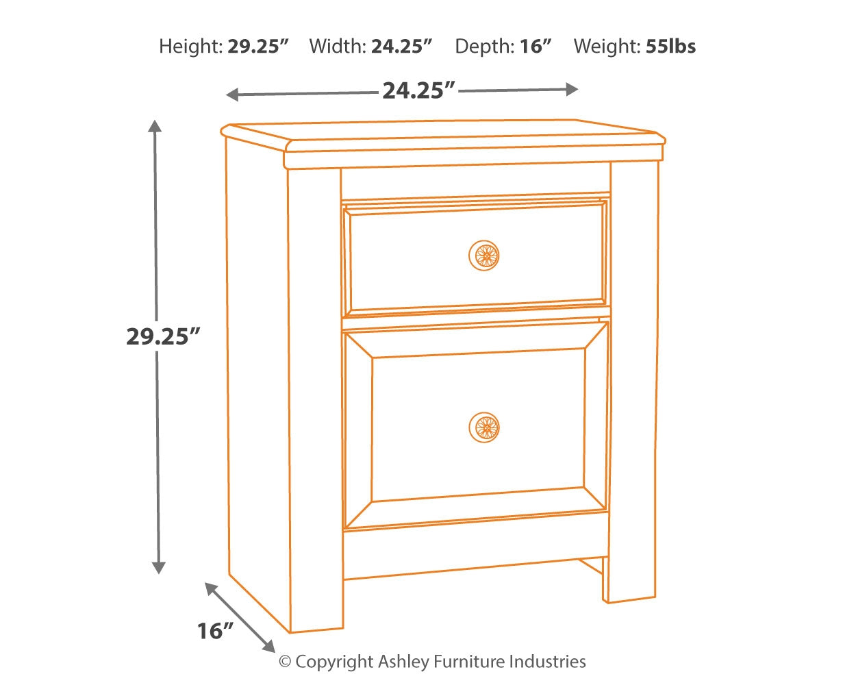 Paxberry Queen Panel Bed with Mirrored Dresser, Chest and Nightstand in Whitewash - PKG007432