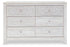 Paxberry Whitewash Full Panel Bed, Dresser and Nightstand - B181B23