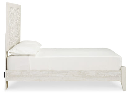 Paxberry Whitewash Full Panel Bed, Dresser and Nightstand - B181B23