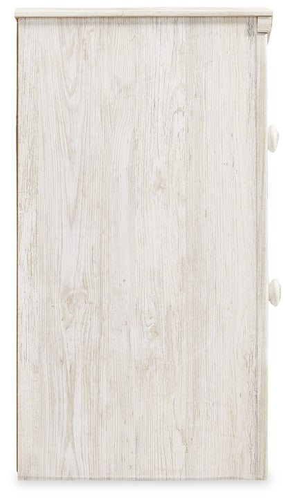 Paxberry Whitewash Queen Panel Bed and 2 Nightstands - B181B30