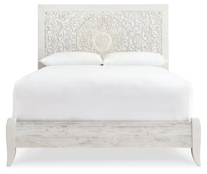 Paxberry Whitewash Queen Panel Bed and Chest - B181B21