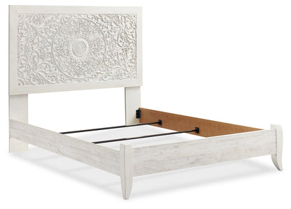 Paxberry Whitewash Queen Panel Bed, Dresser, 2 Chests and 2 Nightstands - B181B31