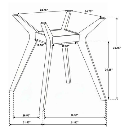 Paxton Square Wood Counter Height Dining Table Base Brown - 122178